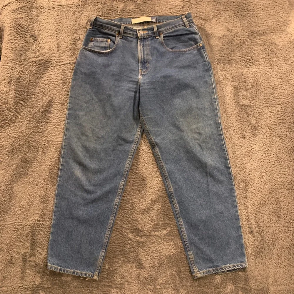 Vintage 90s Gap Blue Jeans Baggy Fit Mens 34x30 Medium Wash Denim 90s‎ Y2K
